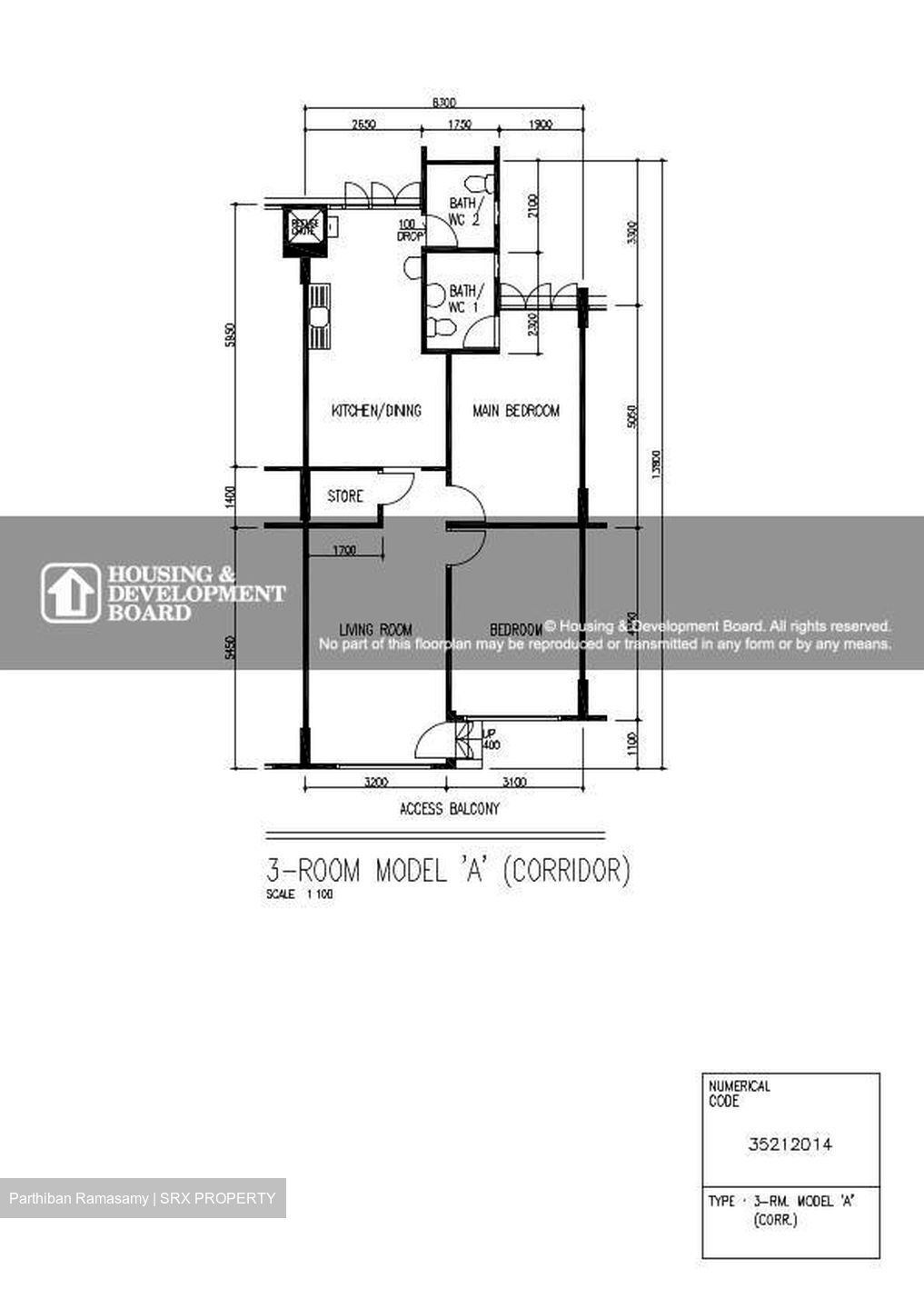Blk 303 Yishun Rivergreen (Yishun), HDB 3 Rooms #597277321